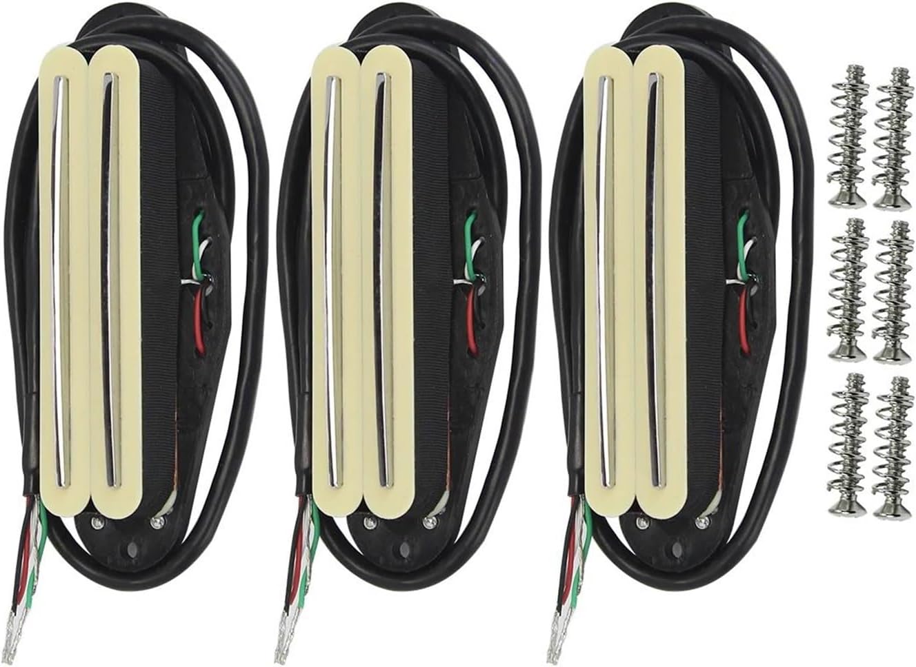 Acoustic Guitar Pickups 3 Piece Pickup Set Single Or Humbucker Suitable For Electric/acoustic Guitar Accessories(White Set)