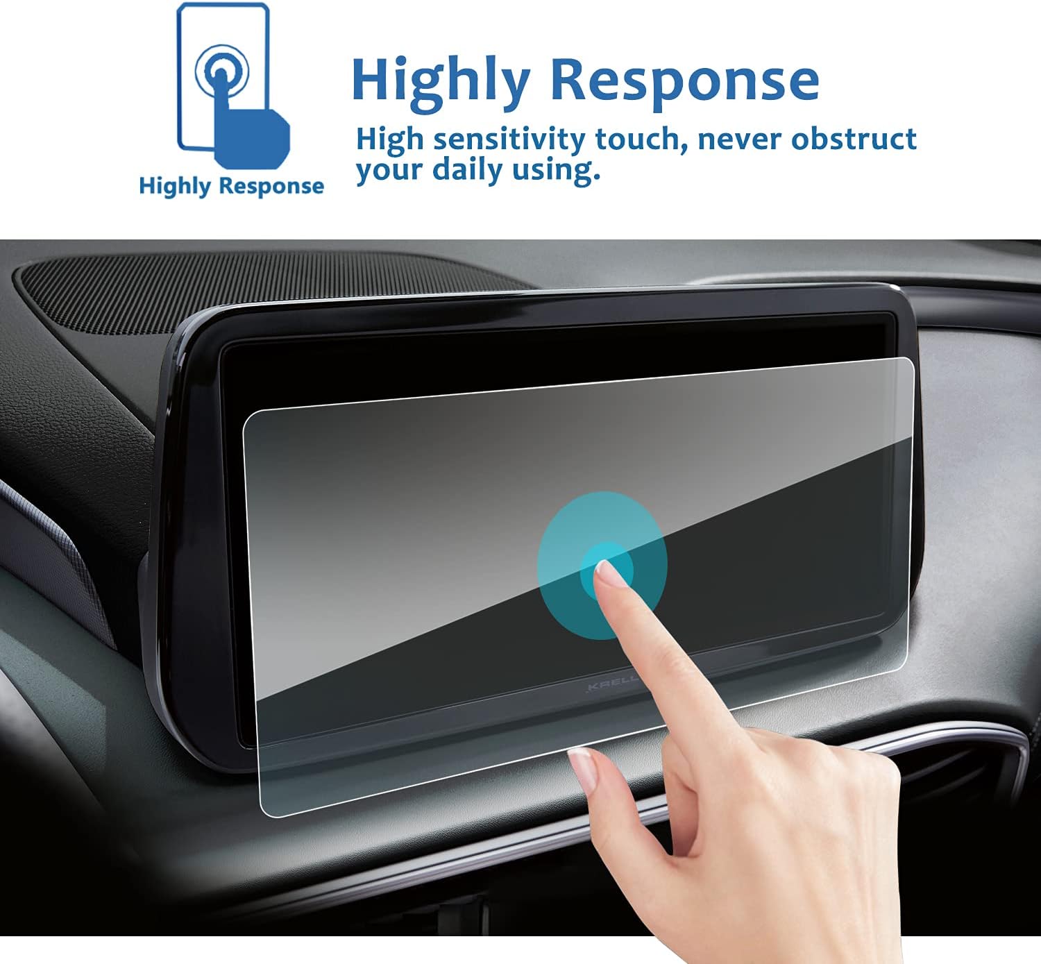 lfotpp glass screen protector for 2021 2022 hyundai santa fe tm 10 25 inch accessories tempered glass navigation 9h hardness car infotainment stereo