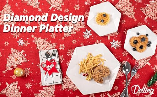 Delling Appetizer Plates Set - Ceramic 6.5In White Dessert Plates/Serving Plates/Salad Plate- Dinnerware Dishes Set For Snacks, Pasta, Side Dishes -Serving Plates Set Of 6 #TOP5