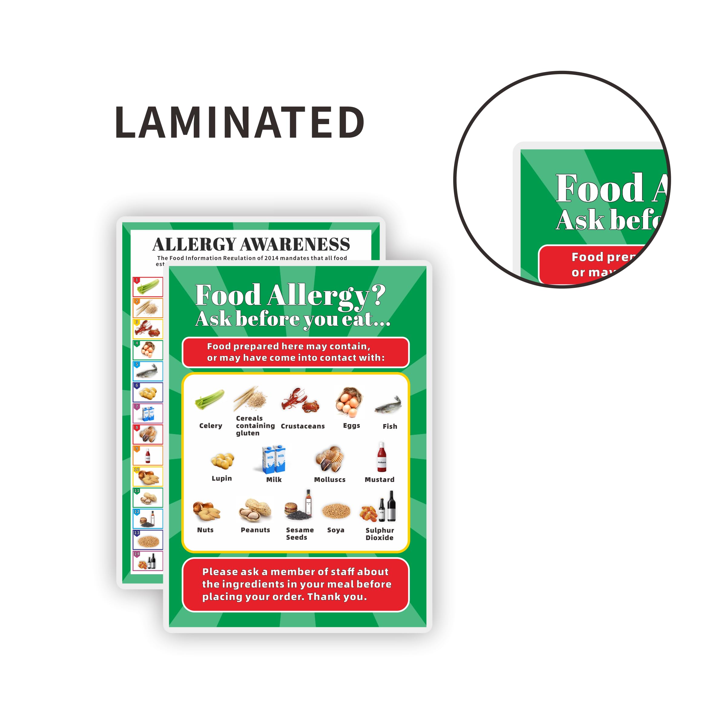 Cartel Alérgenos Para Imprimir Cartel De Concienciación Sobre Alergias Alimentarias, Laminado A4 (297 Cartel De Alergias Pdf