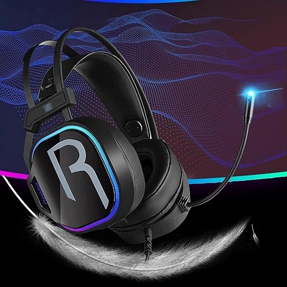 Wired Gaming Headset, Black Computer Headphones with Microphone/Mic Noise Cancelling, Headset with Noise Canceling Mic