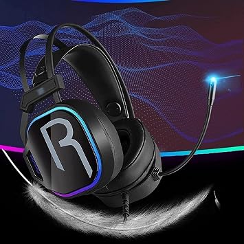 Wired Gaming Headset, Black Computer Headphones with Microphone/Mic Noise Cancelling, Headset with Noise Canceling Mic