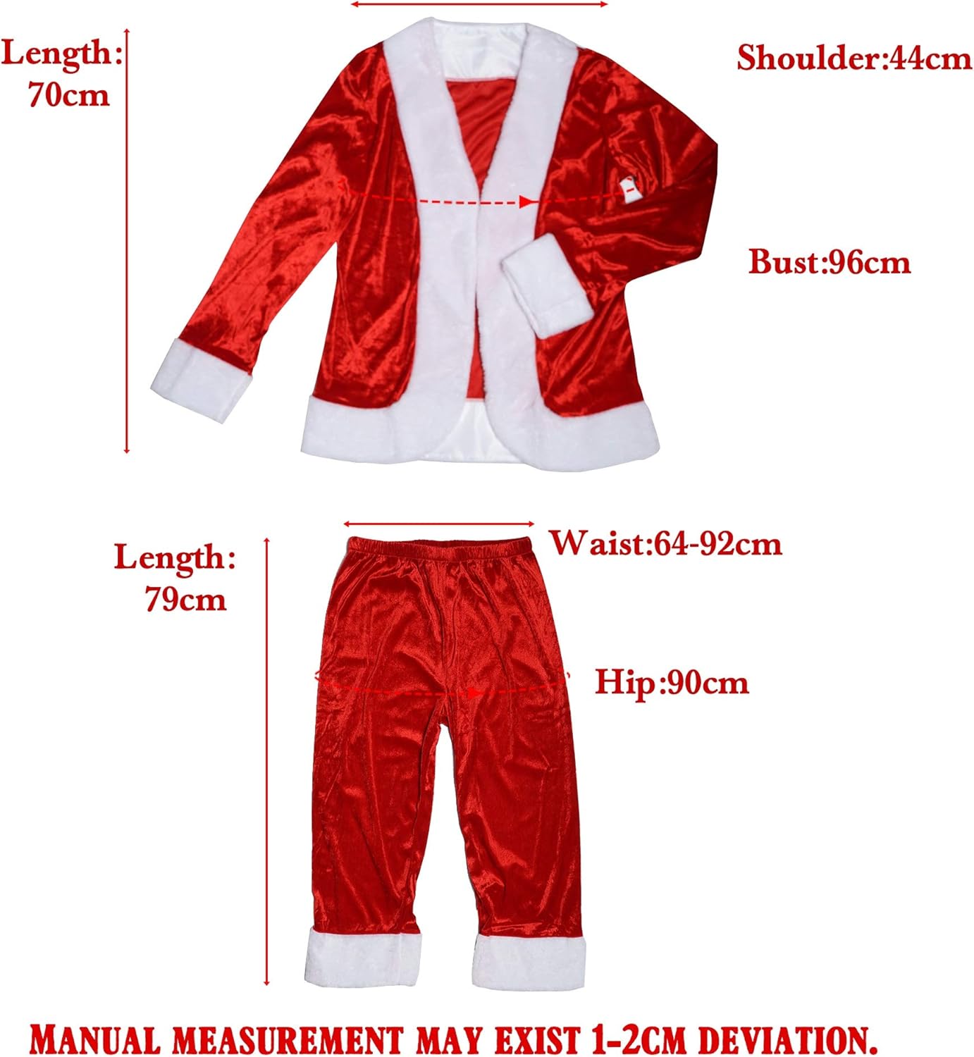 EraSpooky Women’s Christmas Santa Costumes Mrs Claus Costume for Women Santa Outfit Dress - Image 6