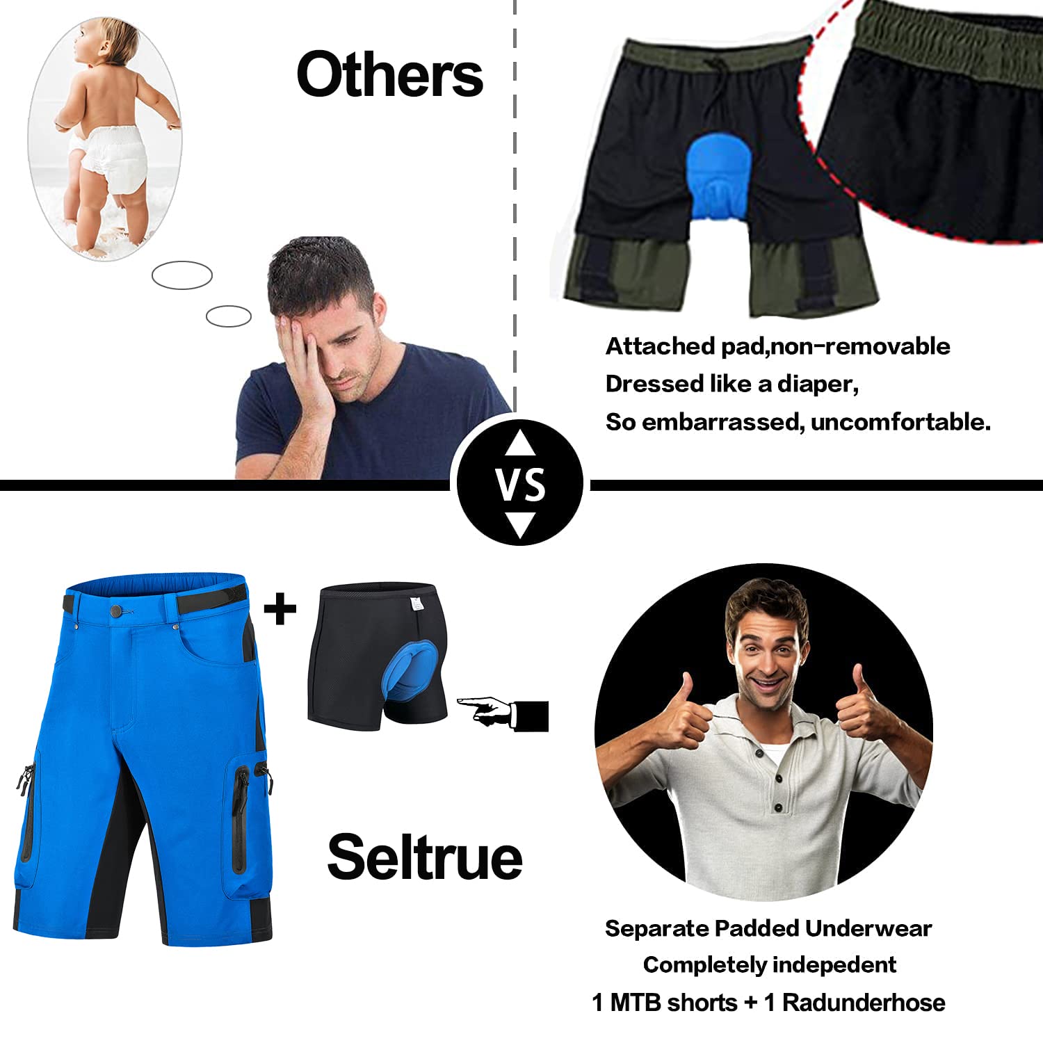 2022 Mtb Ciclismo Shorts 短裤 Uomo