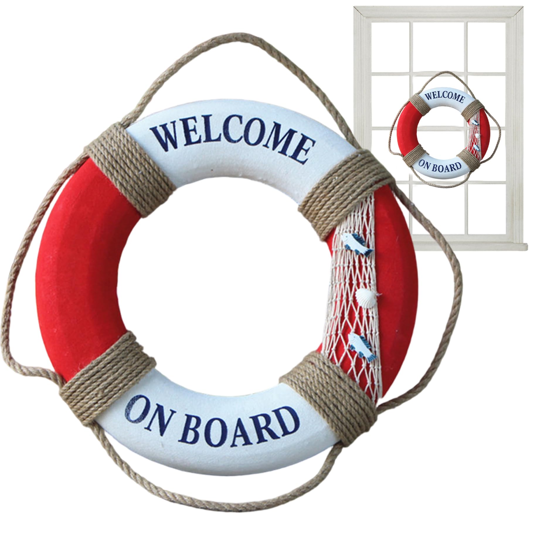 Rettungsring – 16 Zoll tragbarer Schaumstoff-Rettungsring mit Seil, für Schwimmbad, See