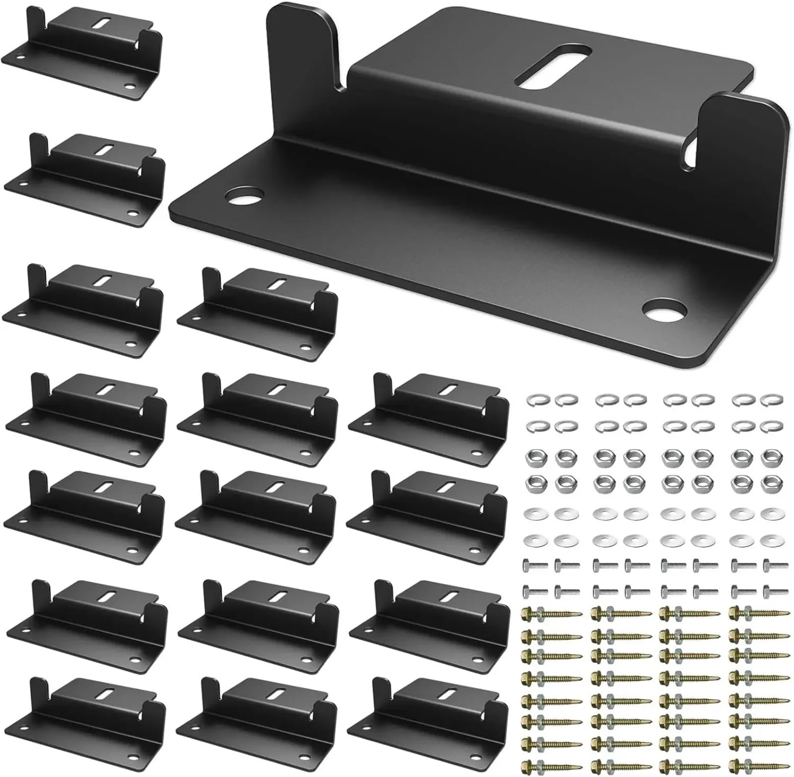 Staffe di montaggio per pannello solare, 8 pezzi, kit di montaggio in alluminio per pannelli solari a Z, stile tetto per veicoli (auto/barca/camper, yacht) (nero)
