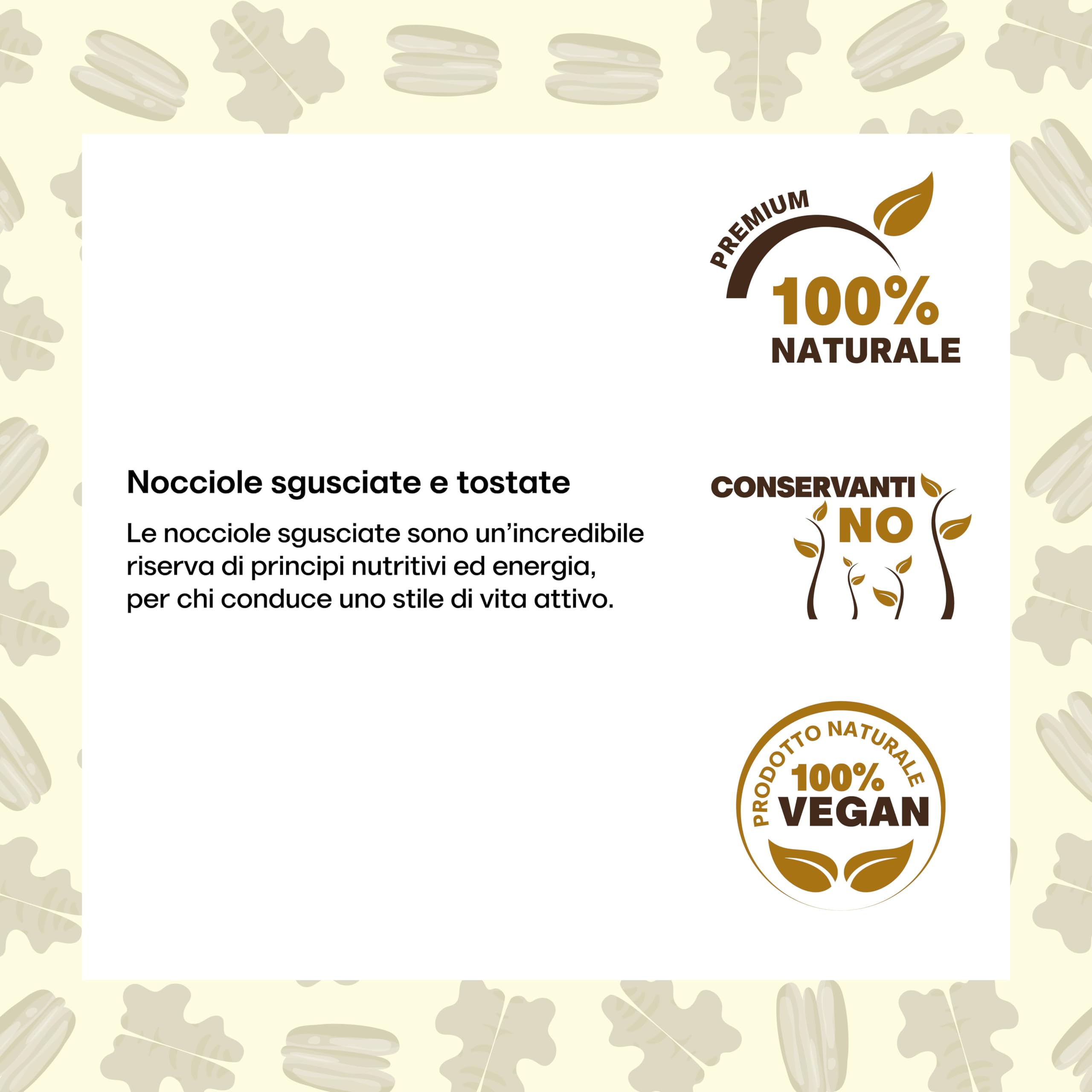 Il Contadino - Antichi Sapori | NOCCIOLE SGUSCIATE E TOSTATE | Confezione Salva Freschezza, Tostatura Frequente, Frutta Secca di Qualità Premium, No Conservanti (500g)
