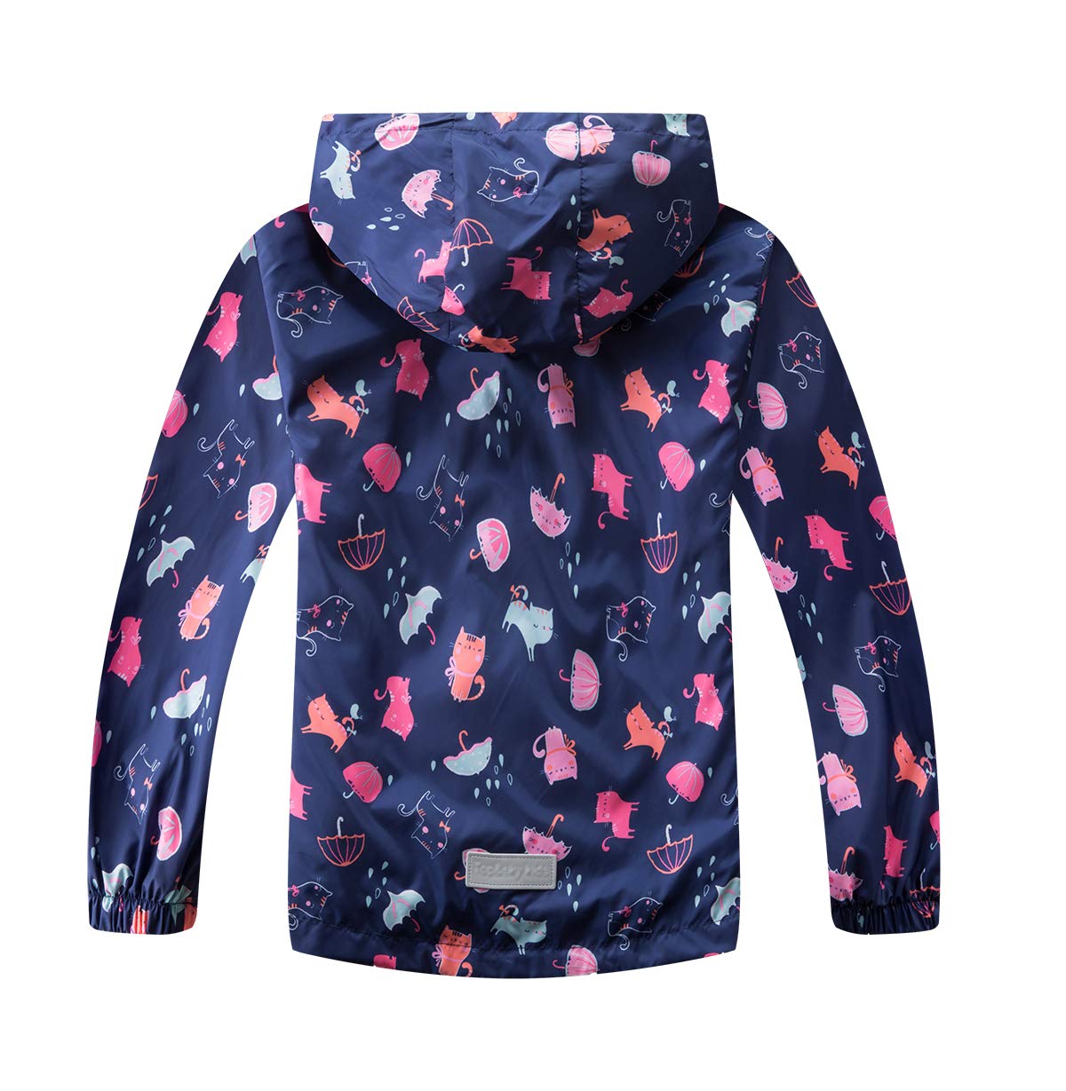 YoungSoul Coupe Vent Imperméable Fille - Manteaux Mi Saison Enfant Imprimé - Blouson Capuche Pluie