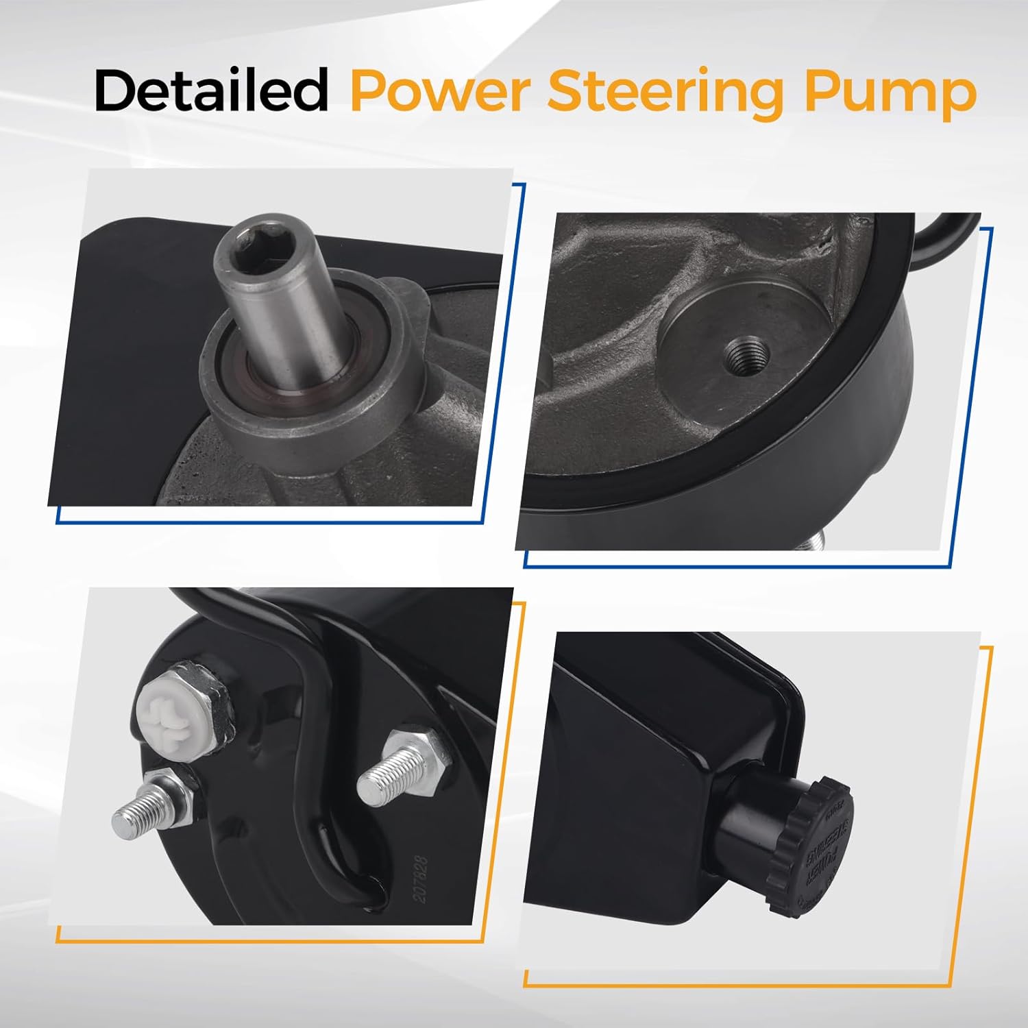 PAROD 20-7828 Power Steering Pump with Reservoir Assembly Fit for Chevrolet GMC 1990-1995 Blazer C2500 C1500 K1500 K2500 Suburban Tahoe Yukon 4.3L 5.0L 5.7L