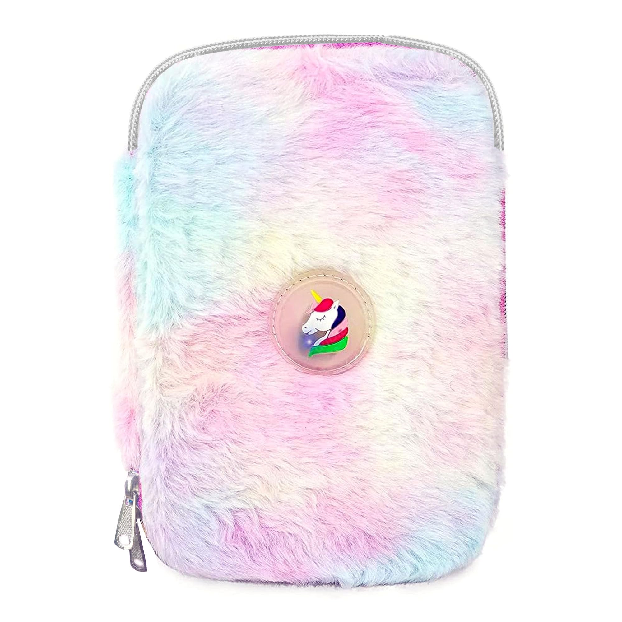 FunBlast Unicorn Pouch for Girls - Multi-Purpose Zipper Pouch with Light – Fur Pencil Case for Girls, Unicorn Pencil Box for Kids, Stationary Organizer Pouch, Birthday Gift for Girls (Multicolor) (B09QX7V1BT) Amazon Price History, Amazon Price Tracker