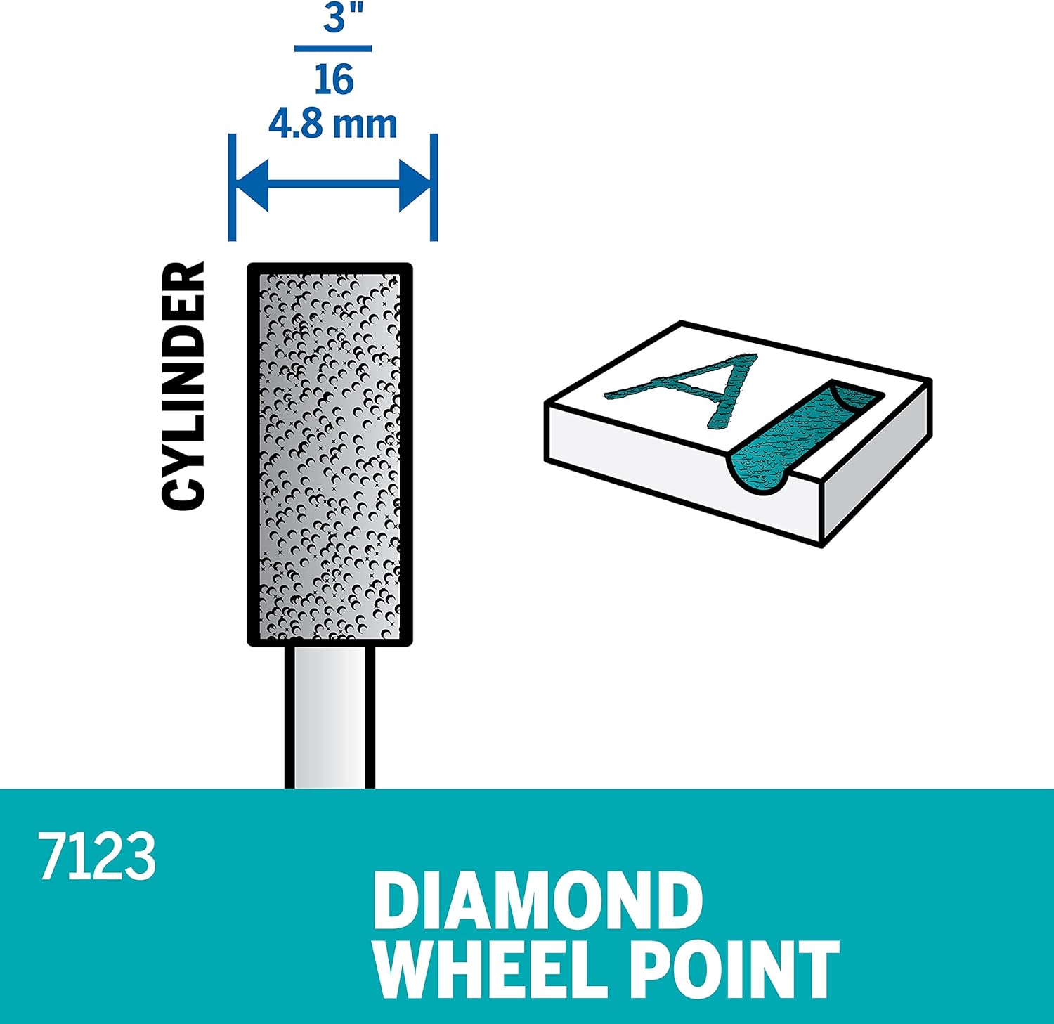 Dremel 7123 Diamond Wheel Point, Rotary Tool Accessory