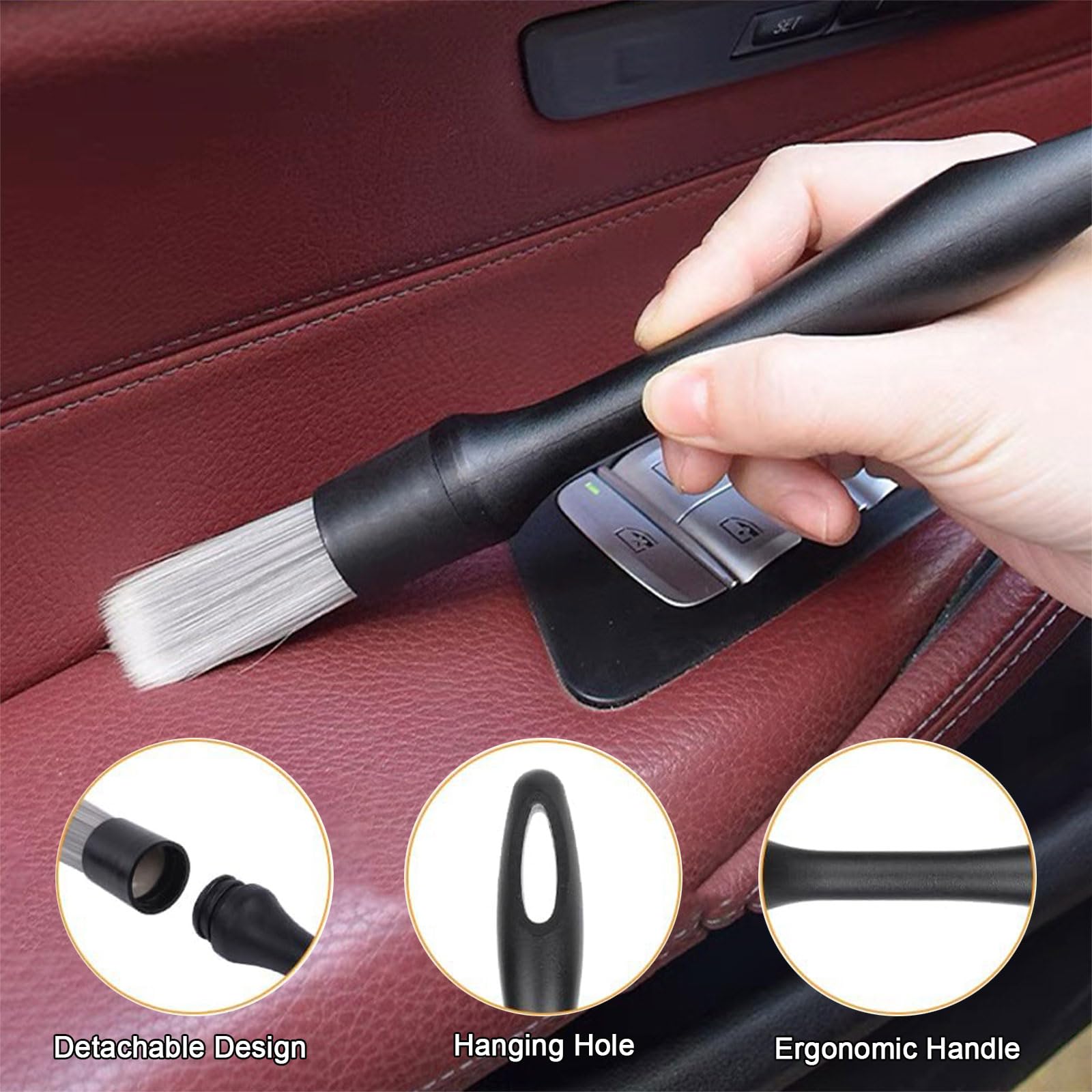 BAOSROY Kit Pulizia Auto, Kit Spazzole Pulizia Auto,Set Lavaggio Auto per Interni ed Esterni,Pennelli Detailing Auto,per Pulizia Interni BAOSROY Kit Pulizia Auto, Kit Spazzole Pulizia Auto,Set Lavaggio Auto per Interni ed Esterni,Pennelli Detailing Auto,per Pulizia Interni