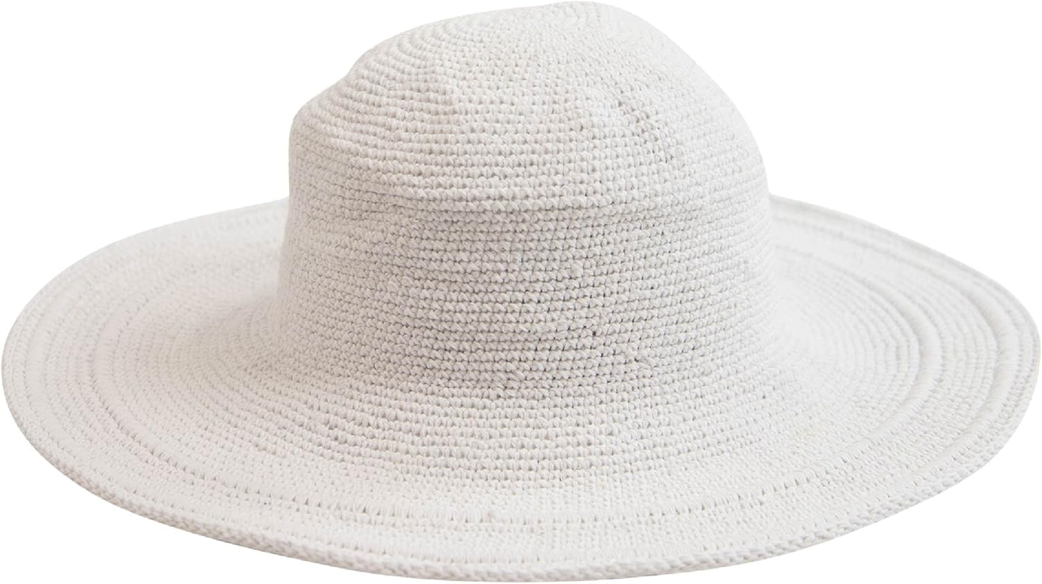 San Diego Hat Company Women's Cotton Crochet 4 Inch Brim Floppy Hat Brim