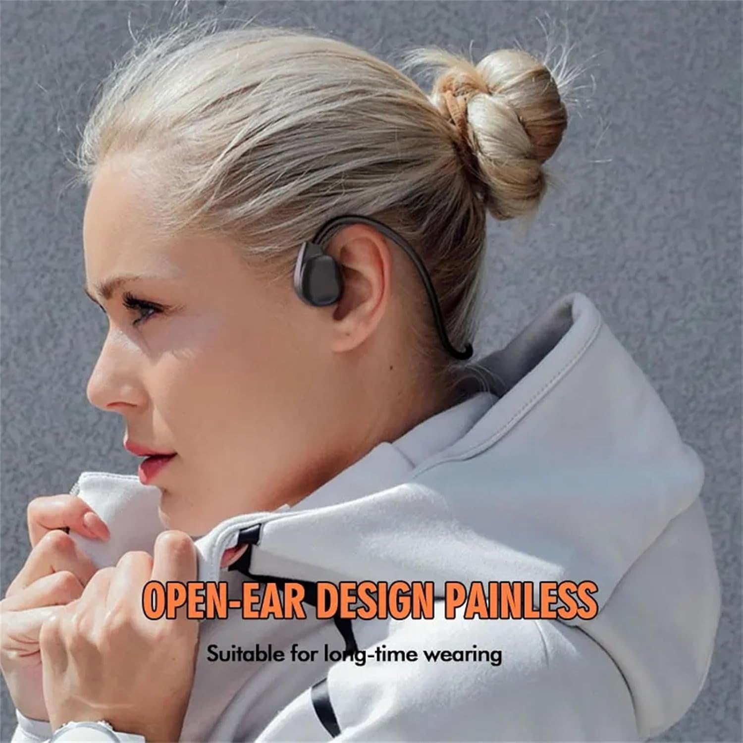 Type-C Wired Headphones with Air Conduction Open Ear Headphones and Built-in Microphone Suitable for Outdoor Activities - Image 9