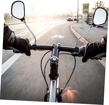 Reflektörlü Bisiklet Dikiz Aynası Gidon Aynası Geniş Açılı Dönebilen İkili Çift Dikiz Ayna