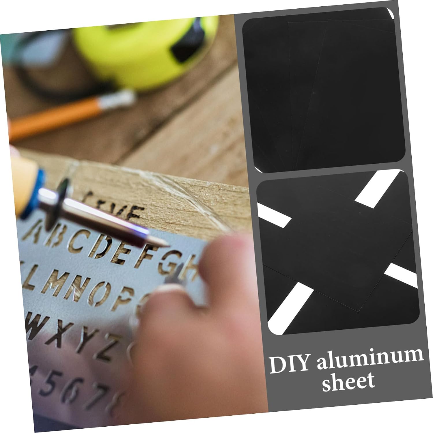 KICHOUSE 5pcs Thick Black Anodized Aluminum Plate Versatile Metal Sheet for Crafting DIY and Industry Use Smooth Surface Aluminum Alloy