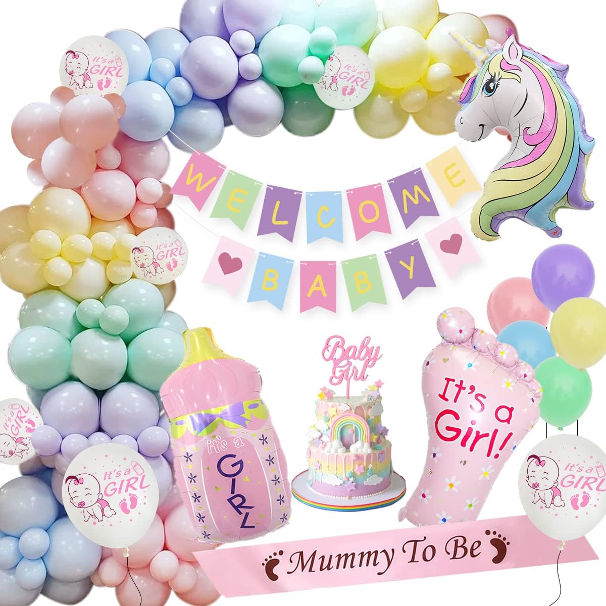 Baby Shower Decorations Girls, Baby Banner Baby Shower