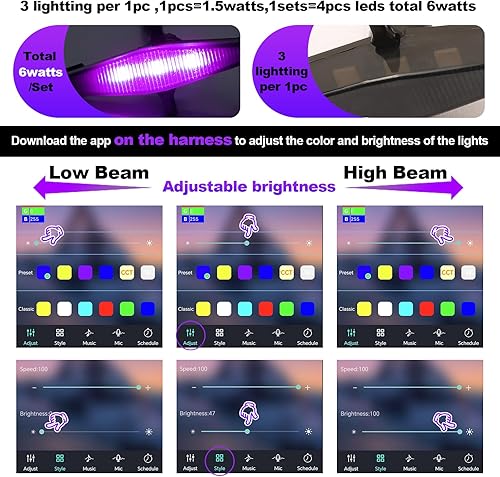 Miniatura 6 de BreTrewri Luces LED RGB para parrilla 4runner 2014-2019 TRD Pro SR5 TRD Off-Road Limited parrilla frontal, luces Raptor para 2020 2021 2022 2023