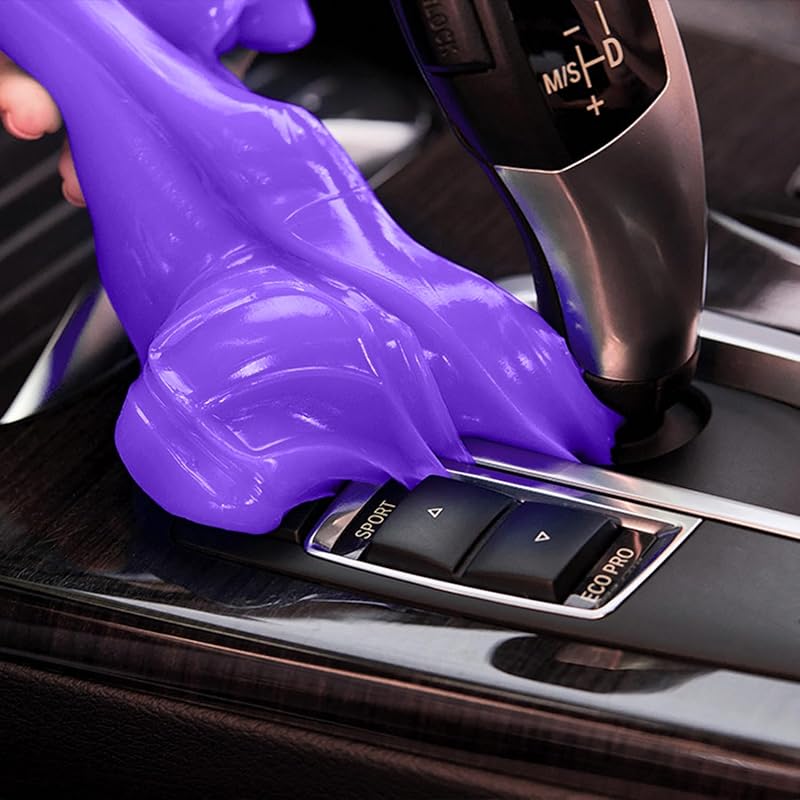 Car Cleaning Gel Clean Putty Car Interior Cleaner Detailing Kit | Car Cleaning Slime, Car Cleaning Supplies, Car Accessories Gifts for Men Women Purple