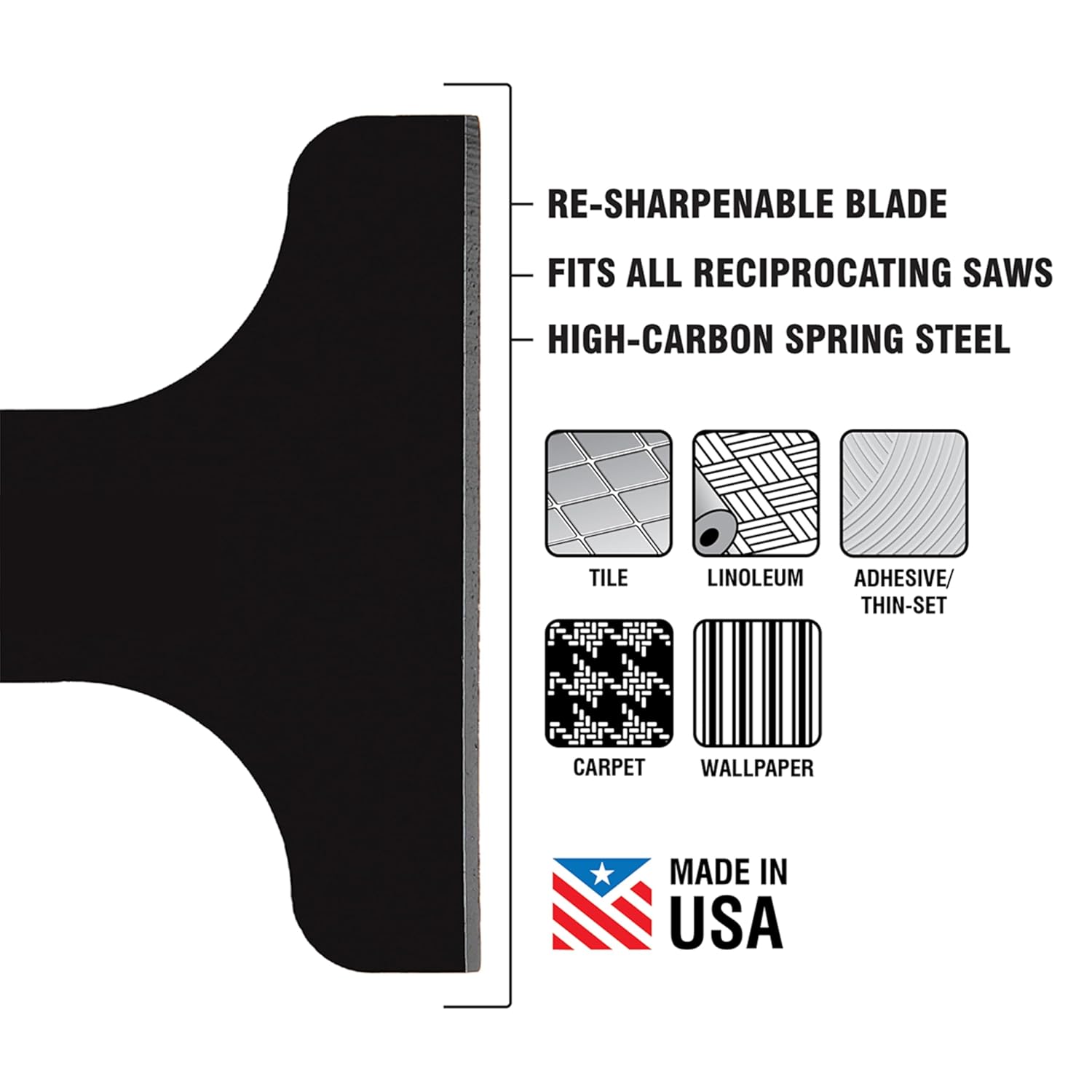 Spyder 2-Inch Scraper Blade Attachment for Reciprocating Saws, for Removing Tile, Linoleum, Adhesives, Mastics, and More (00319)