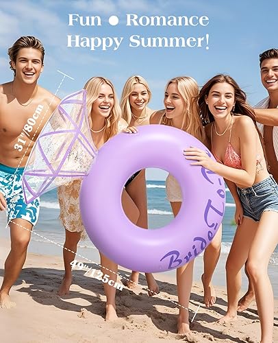Miniatura 46 de HeySplash Anillos de natación inflables con purpurina, flotador de piscina de verano en forma de flor, flotadores de tubo flotador, juguetes