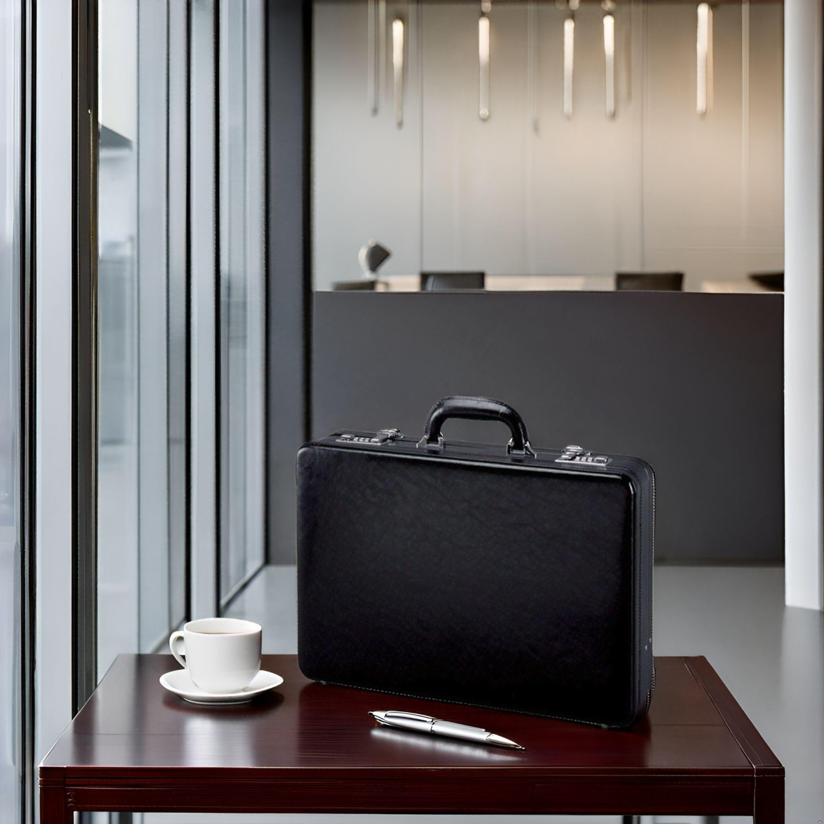 Alassio Attaché-Koffer TAORMINA, Leder, schwarz