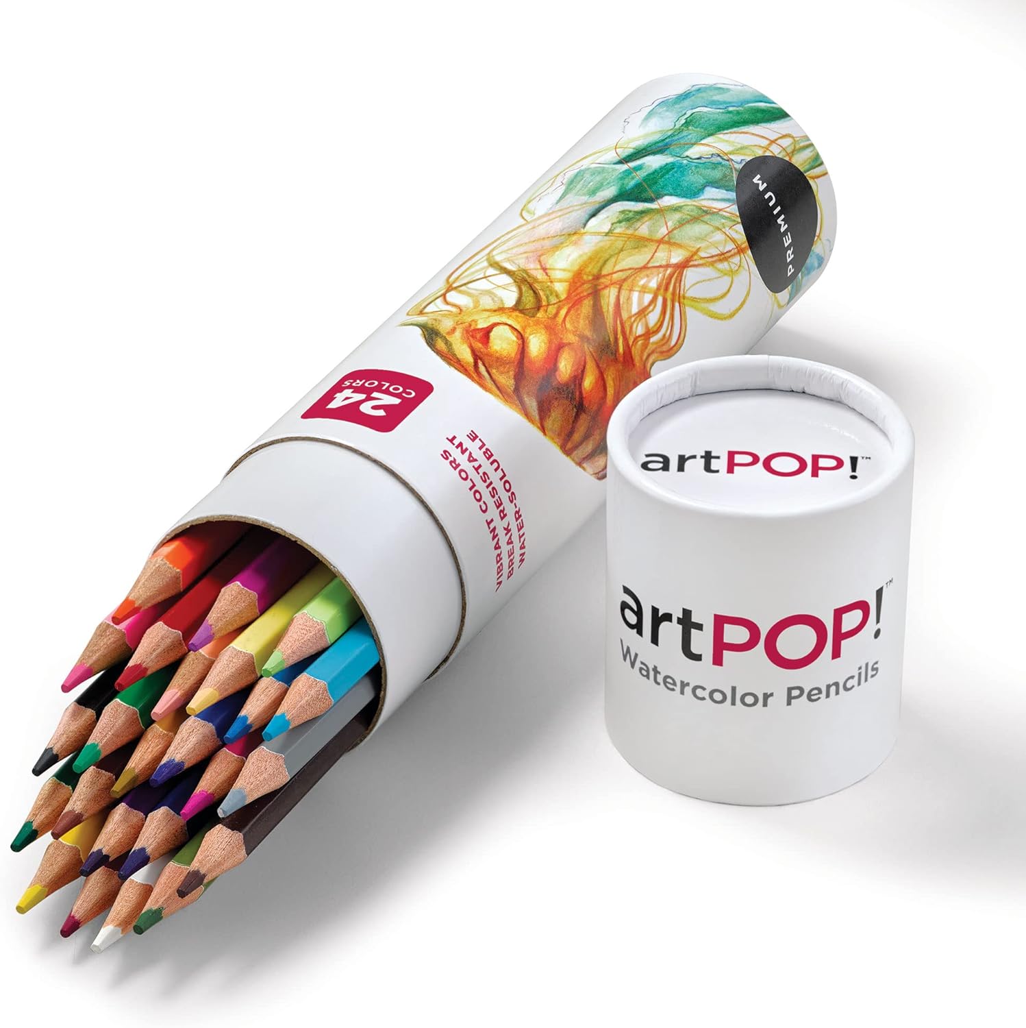 artPOP! Watercolor Pencils, 48 Vibrant Colors, Premium Quality, Hexagonal Grip, Water Soluble Colors for Drawing, Blending, Painting, and Mixed Media