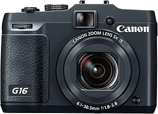 Canon PowerShot G16 12.1 MP CMOS Digital Camera with 5X Optical Zoom and 1080p Full-HD Video