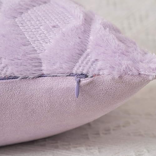 Miniatura 7 de MIULEE juego de 2 fundas de almohada de lana sintética, bordadas, para sillón, sofá, dormitorio, auto, fundas decorativas