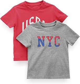 U.S. Polo Assn. Regular Fit Boys Tshirt - Brand Printed, Ribbed Crew Neck, Short Sleeves T Shirt for Kids, Pack of 2 Price In India