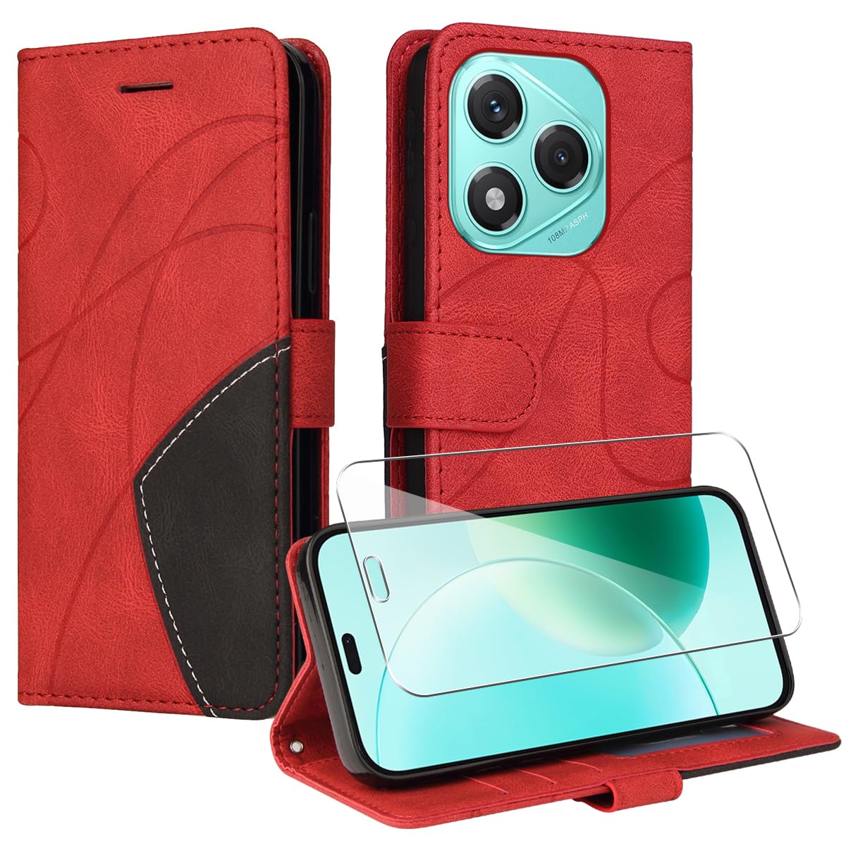 SEAHAI Leder-Folio-Hülle Für Honor 400 Lite 5G – Mit Ständer, RFID-Schutz & Kartenfächern | Elegant & Praktisch