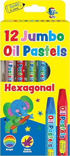 Bantex Jumbo Hexagonal 12 Oil Pastel