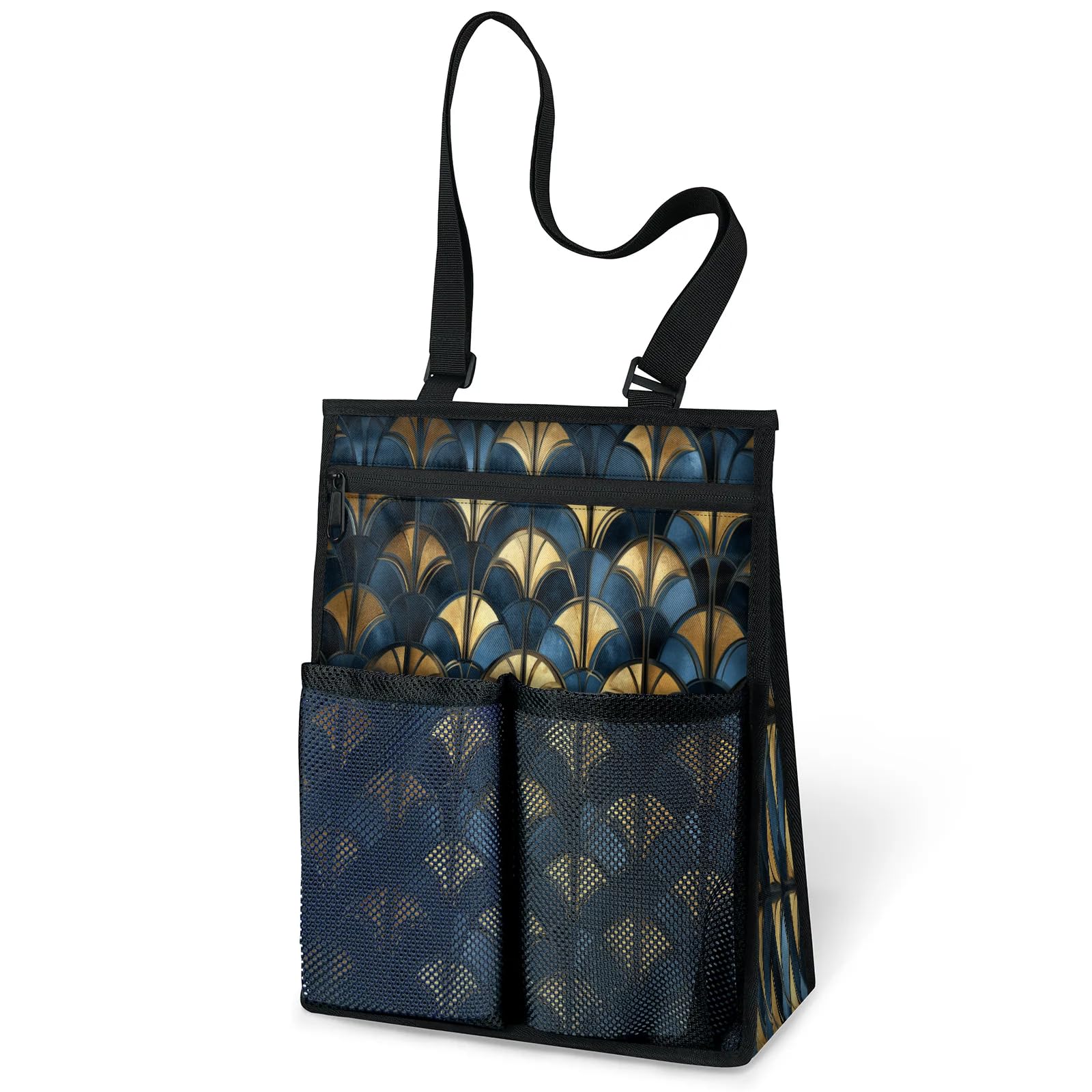 Ourtheme Art Pattern Portable Shower Bag for Travel Gym Camp Beach Tote Shower Caddy Bags Hanging Toiletry Organizer