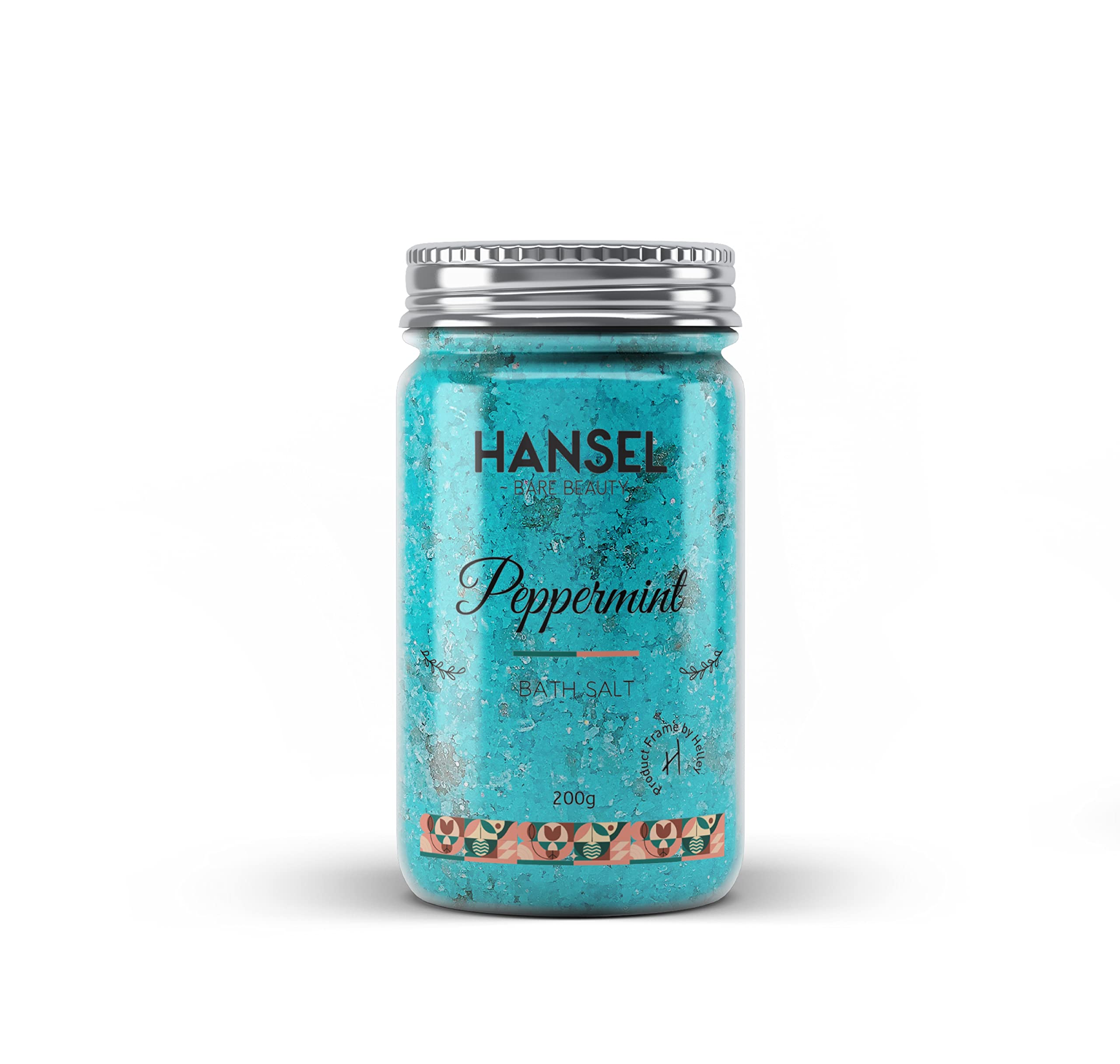 Peppermint Bath salt 180g | Perfect Blend of Multiple Salts | Essential Oils | Vitamin E | Epsom salt | Himalayan Pink Salt | Dead Sea Salt | Sea Salt | Best For Bath & Foot Spa | Fresh Minty Scent