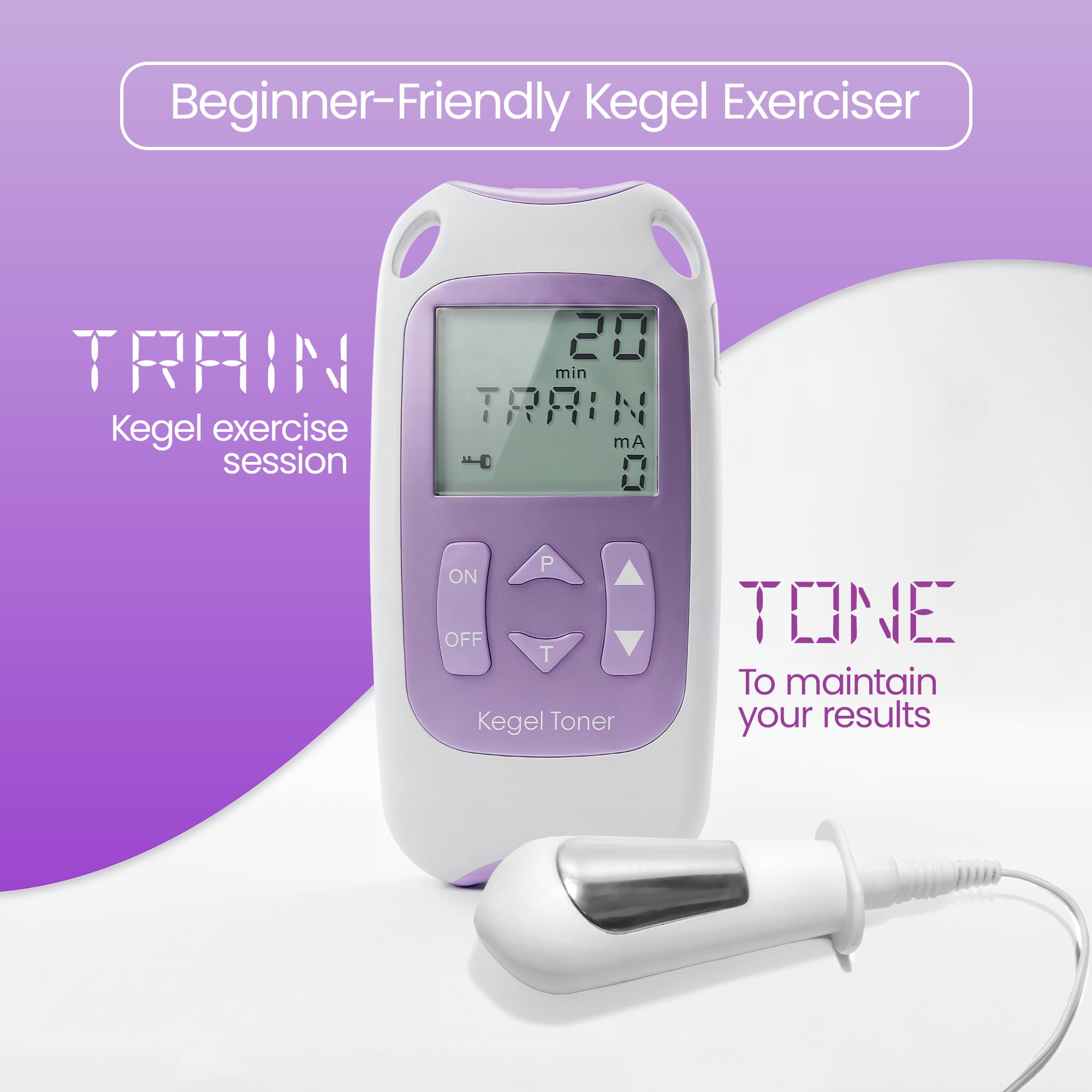 TensCare Toner Kegel – ćwiczenie dna miednicy. Pomaga przy nietrzymaniu moczu, przy użyciu EMS. Ujędrnij dno miednicy i odzyskaj kontrolę nad pęcherzem.