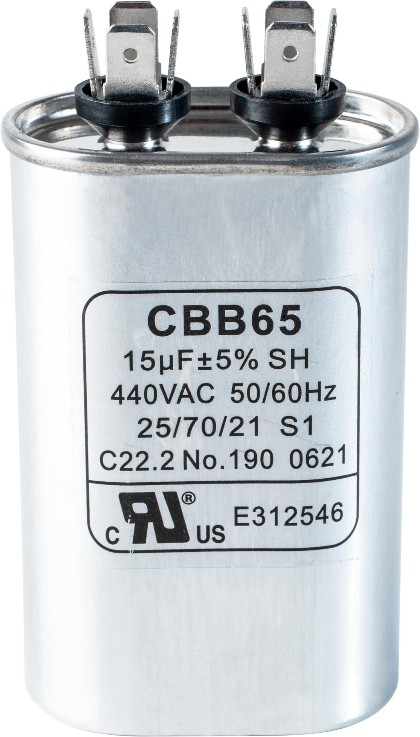 15 uF 15 MFD uf ± 6% CBB65 370-440 VAC (3~80 uF Options Available) 50/60 Hz Volt Oval Run Start Capacitor - Compatible with AC Motor Run or Fan Start and Cool or Heat Pump Air Conditioner