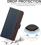 Pour iPhone Air Étui portefeuille avec RFID Blocage du titulaire de carte de crédit, livre de cartes PU Cuir, Flap Magnetic Fermoir Protection Cover Femmes Hommes pour iPhone Air Dossier téléphonique, bleu