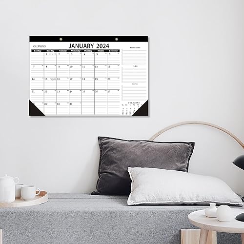 Miniatura 3 de Calendario de escritorio 2024-2025-18 meses 2024-2025-17 x 12 pulgadas con lista de tareas y notas, hogar, oficina, herramienta de planificación