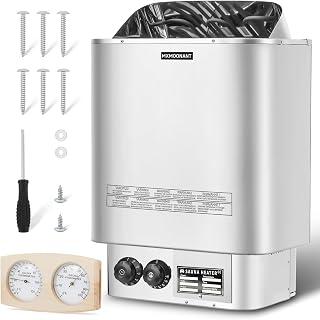 Mxmoonant 6KW Saunaofen Elektroherd für Sauna, Max. 9m³,mit Drehregler