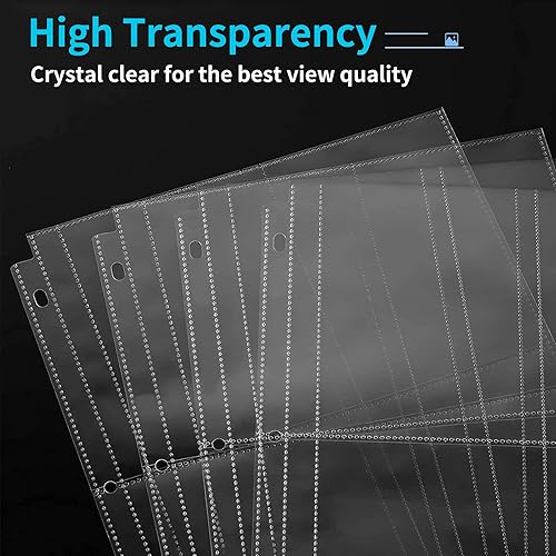 Miniatura 12 de Paquete de 30 fundas de fotos para carpeta de 3 anillos (8 x 10, para 60 fotos), protectores de páginas de archivo, páginas de repuesto de álbumes