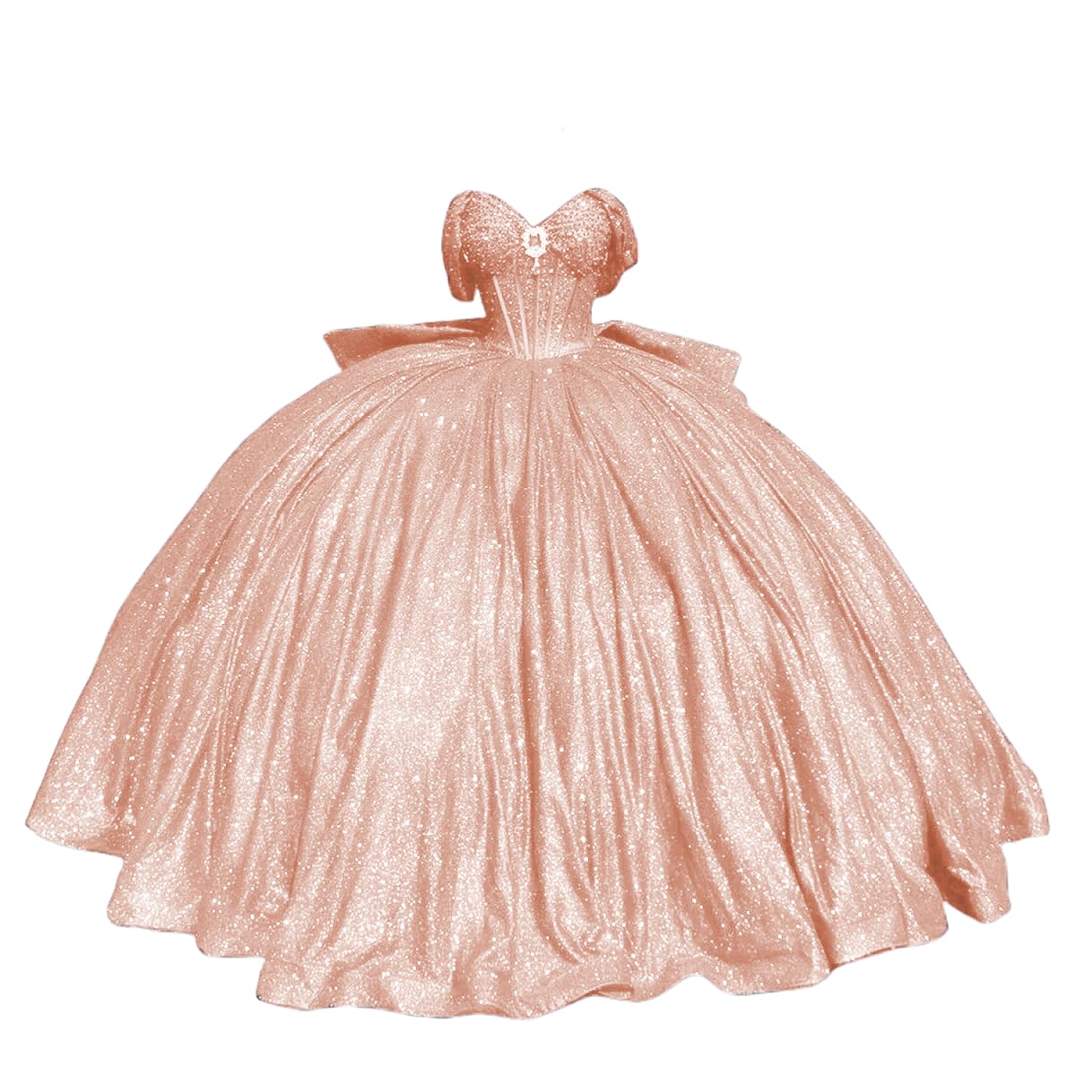 Sparkly Beaded Quinceanera Dresses with Train Off Shoulder Sweet 16 Dresses Puffy Tulle Ball Gown