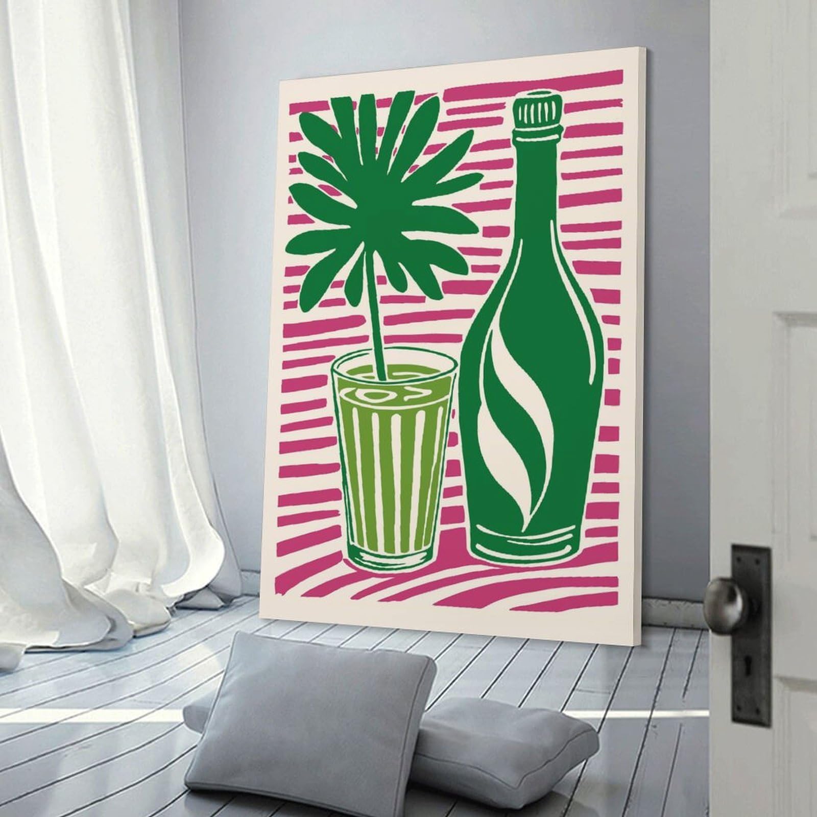 Junmoney Wall Art Print Hawaii Matcha Latte, 24x36inch(60x90cm), for Contemporary Homes, Apartments Or Offices, An Easy Choice for New Home Styling