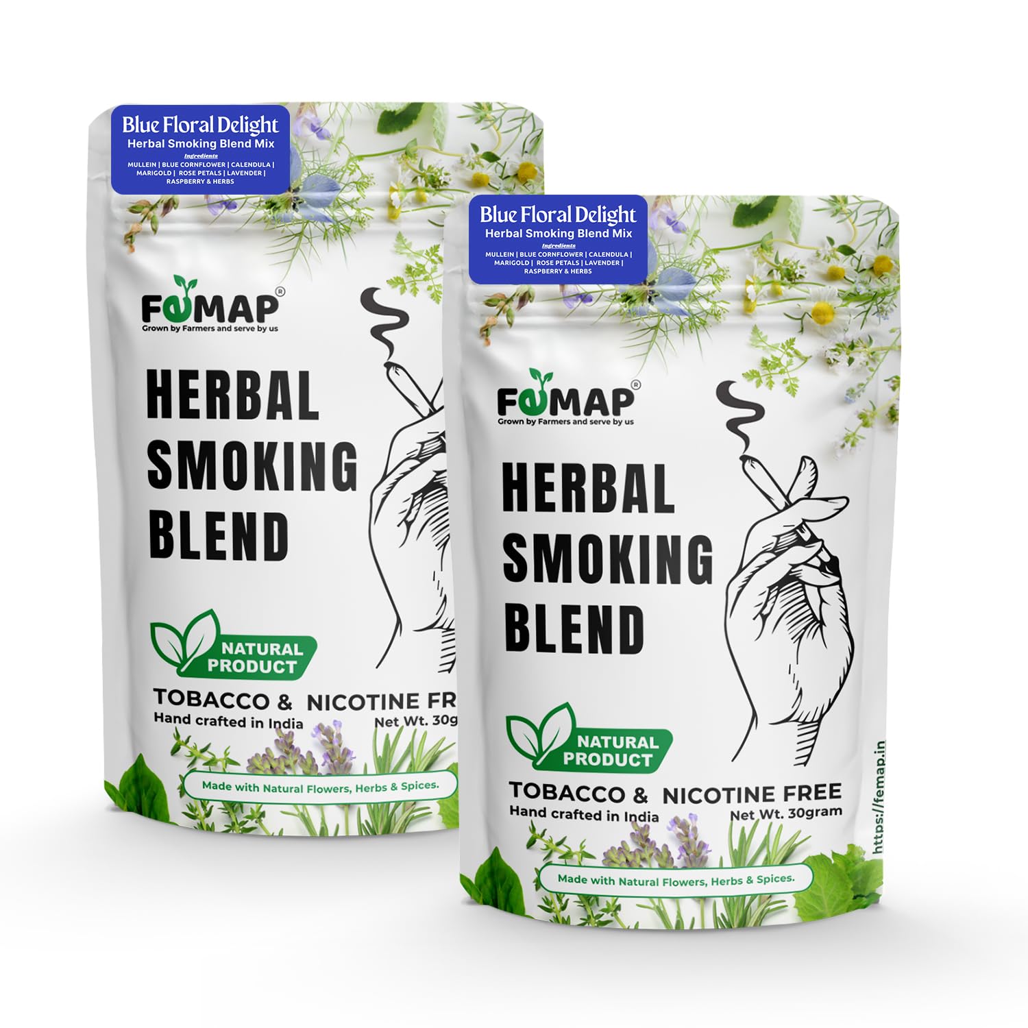 Buy Femap Blue Floral Delight Herbal Smoking Blend Mix | Natural