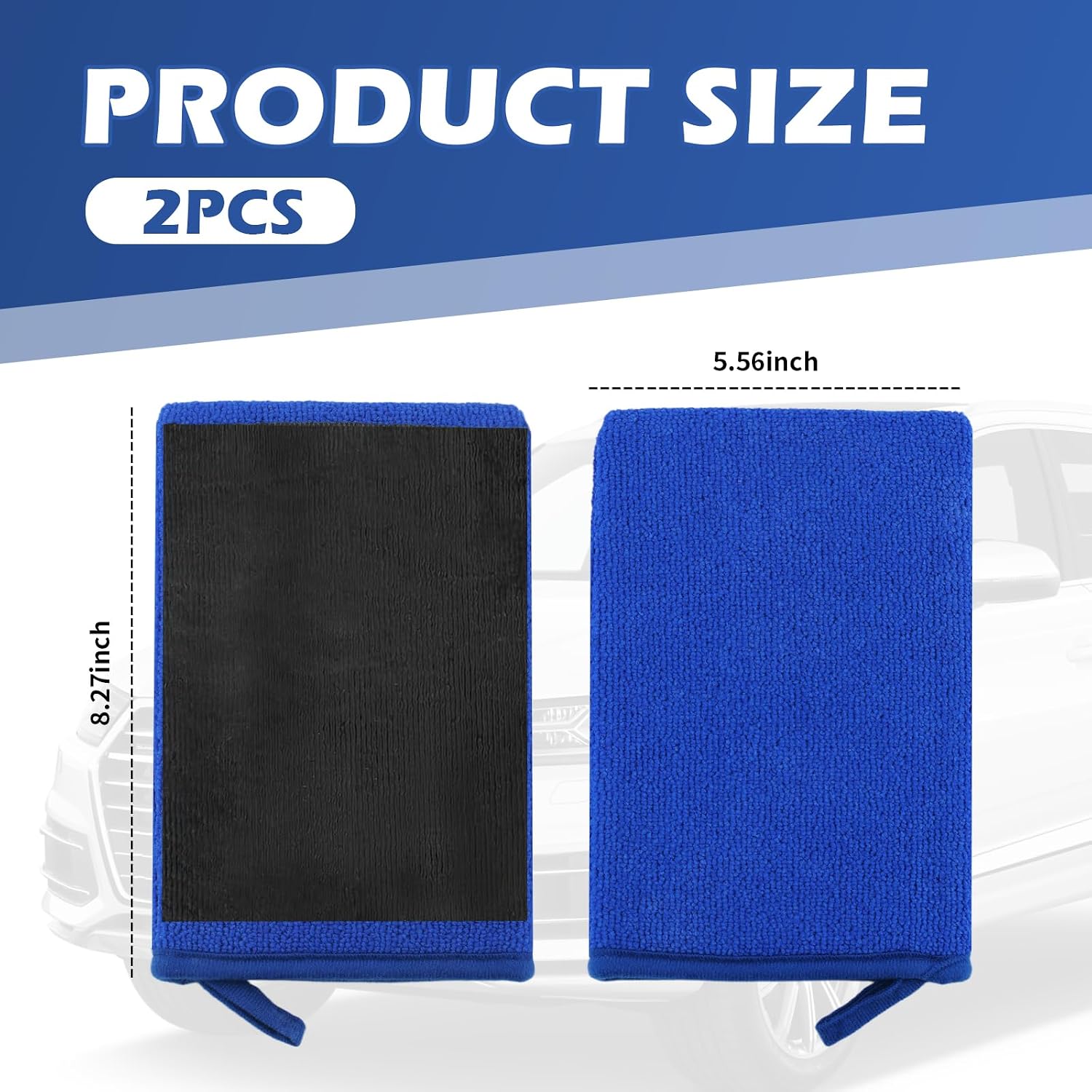 2PCS Car Clay Mitt Auto Detailing,Soft Clay Bar Mitt for Cleaning Car Surfaces,Anti-Scratch Cars Accessories Clays Mitts for Cars Detailings to Replace Traditional Clays Bar