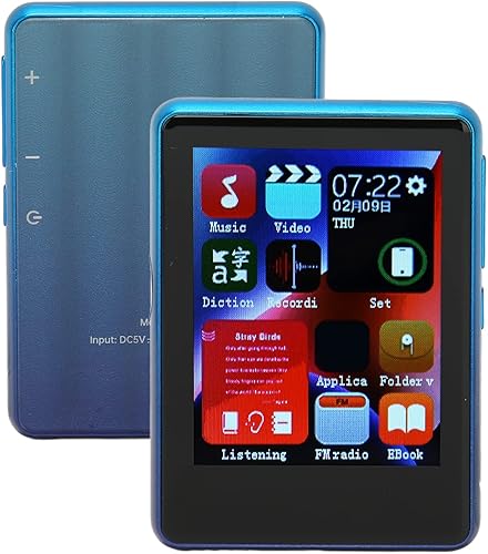 Miniatura 4 de SUNGOOYUE Portable MP3 Player with 2.4 Inch Touch Screen, SABRE9018Q2C DAC, 4GB Storage, 5.0, Metal Body, FM Radio, FLAC Support (4+64GB (Memory