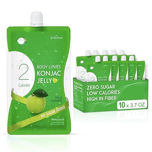 Jadamsun Body Loves Konjac Jelly manzana 10 unidades - Batido de fruta saludable coreano bajo en calorías Snack asiático sin azúcar para dieta disponible en Yaxa Colombia
