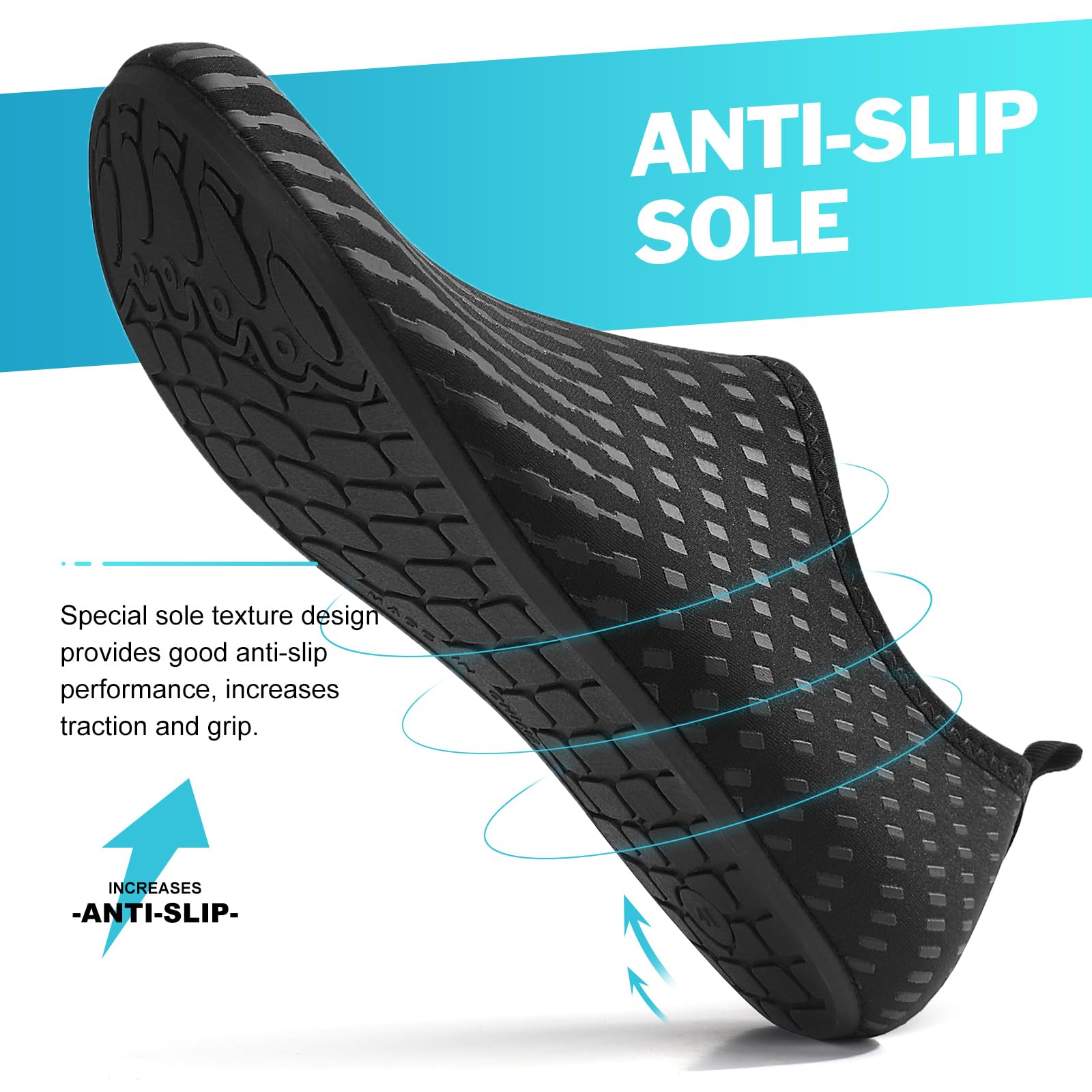 RUOMU Scarpe da Scoglio Donna Uomo da Immersione Scarpette da Surf Water Shoes Barefoot per Bagno Spiaggia Mare Snorkel Yoga, Gr.34-47