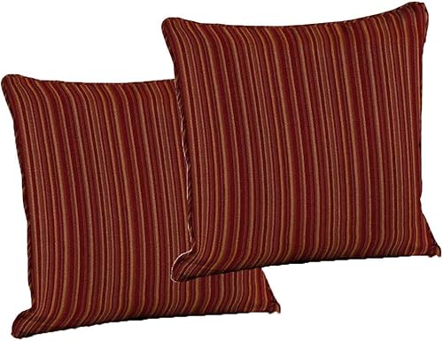 Comfort Classics Juego de 2 cojines de asiento profundo para interiores y exteriores con ribete, 21 x 21 x 5 pulgadas en poliéster Harris Southwest