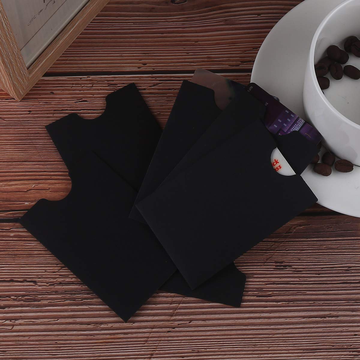 Buste in carta kraft nera, 6 x 8,9 cm, 45,4 kg, porta biglietti da visita, porta carte di credito, porta carte regalo, 100 pezzi