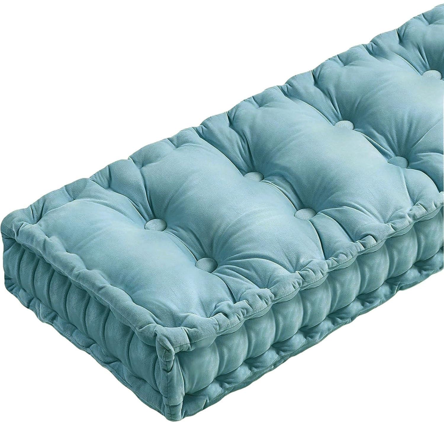 Panca da esterno Cush antiscivolo lavabile cuscino da giardino 80/60/90/120/140/150/160 x 40 cm ideale per sedie da patio e panchine tavolo supporto per sedute G 210 x 50 cm.